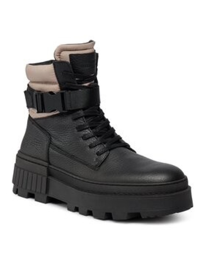 Tommy Hilfiger Trapery Th Elevated Chunky Lth Bkle Boot FM0FM04909 Czarny