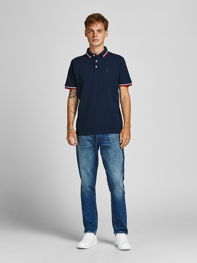 Jack & Jones Koszulka polo w kolorze granatowym rozmiar: S