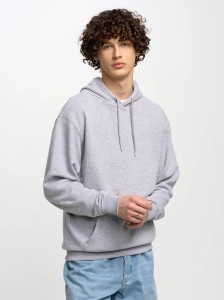 Bluza męska z kapturem szara Litson 901