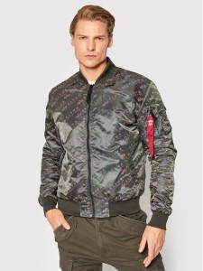 Alpha Industries Kurtka bomber Ma-1 Lw Aop Rainbow Ref. 106109 Szary Regular Fit