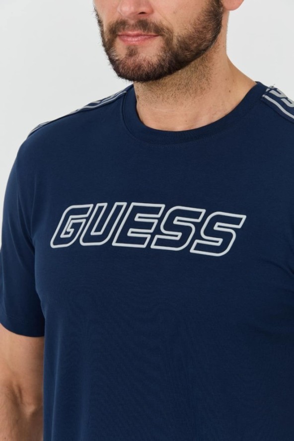 GUESS Granatowy t-shirt Arlo Cn