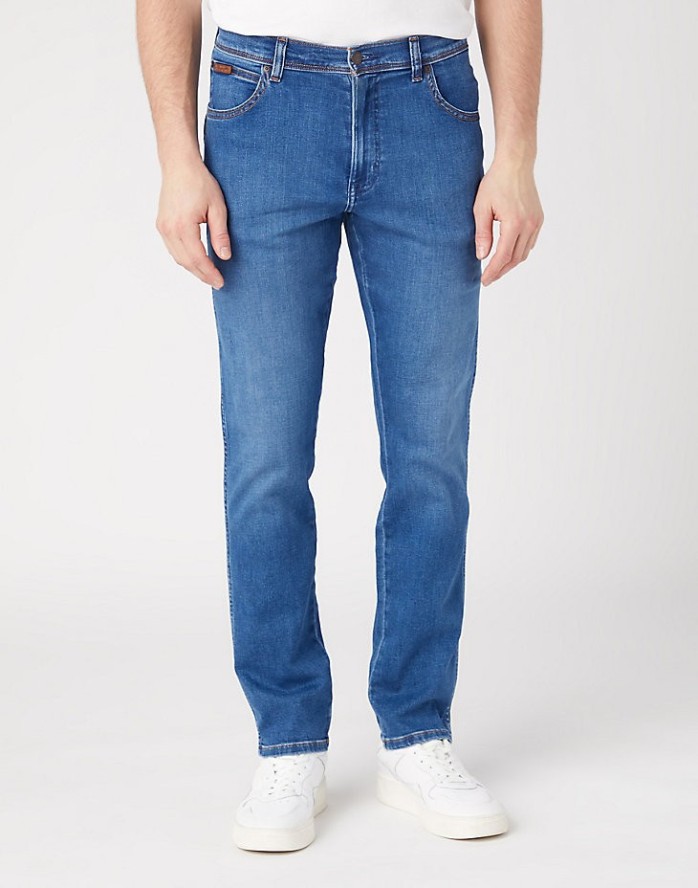 WRANGLER TEXAS SLIM MĘSKIE SPODNIE JEANSOWE PISCES W12SLD369