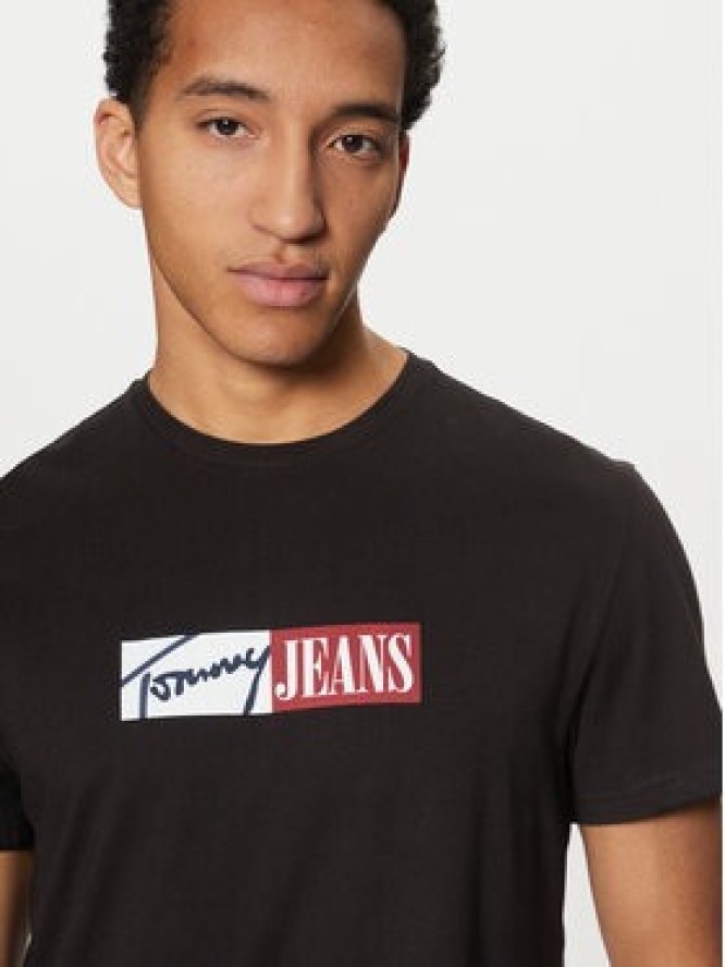 Tommy Jeans T-Shirt Entry DM0DM20365 Czarny Slim Fit