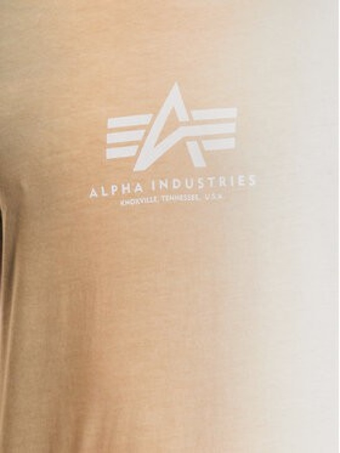 Alpha Industries T-Shirt ML Batik T 136502 Beżowy Regular Fit