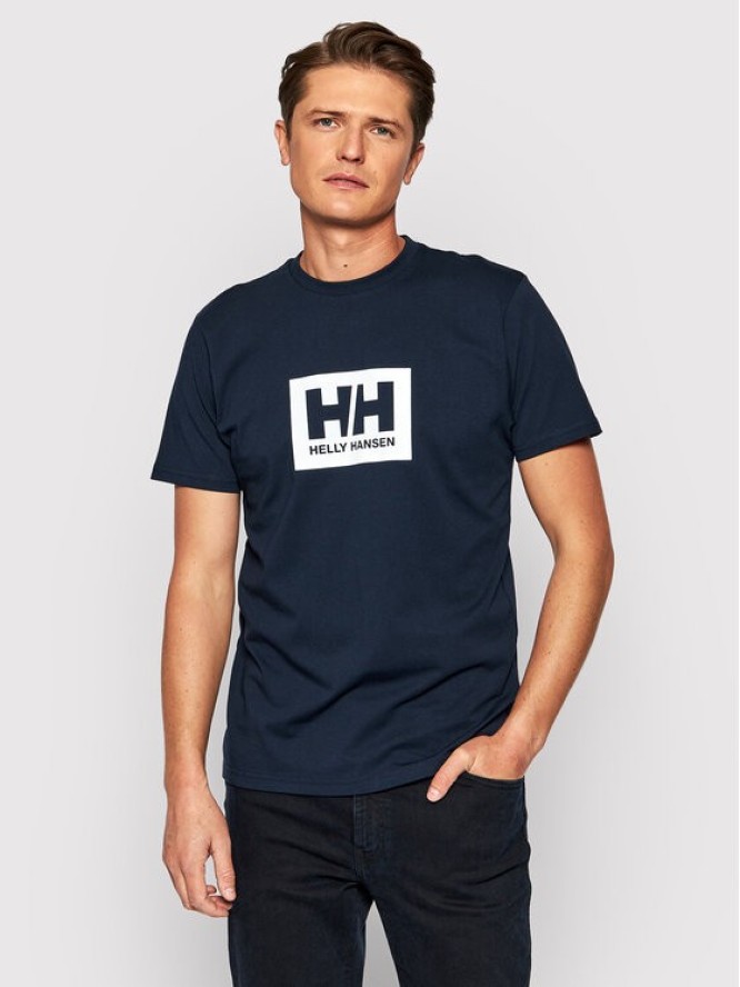 Helly Hansen T-Shirt Box 53285 Granatowy Regular Fit