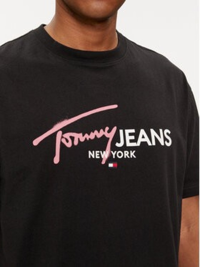 Tommy Jeans T-Shirt Spray Pop Color DM0DM18572 Czarny Regular Fit