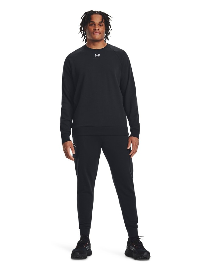 Bluza dresowa nierozpinana bez kaptura Under Armour UA Rival Fleece Crew męska - czarna