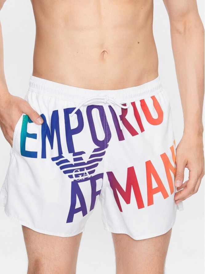 Emporio Armani Underwear Szorty kąpielowe 211740 3R424 93610 Biały Regular Fit