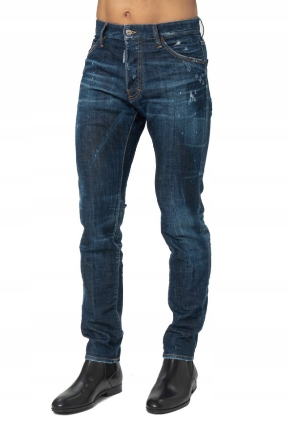 DSQUARED2 Granatowe jeansy cool guy jean
