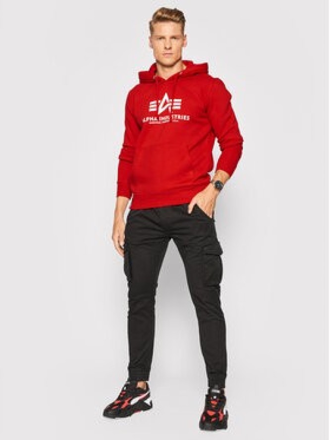 Alpha Industries Bluza Basic 178312 Czerwony Regular Fit