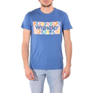 T-SHIRT MĘSKI WRANGLER SUMMER LOGO TEE FEDERAL BLUE W7A3FQB01