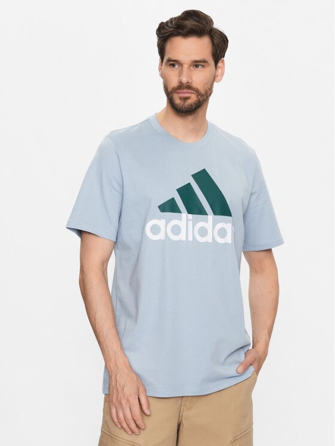 adidas T-Shirt Essentials Single Jersey Big Logo T-Shirt IJ8576 Niebieski Regular Fit