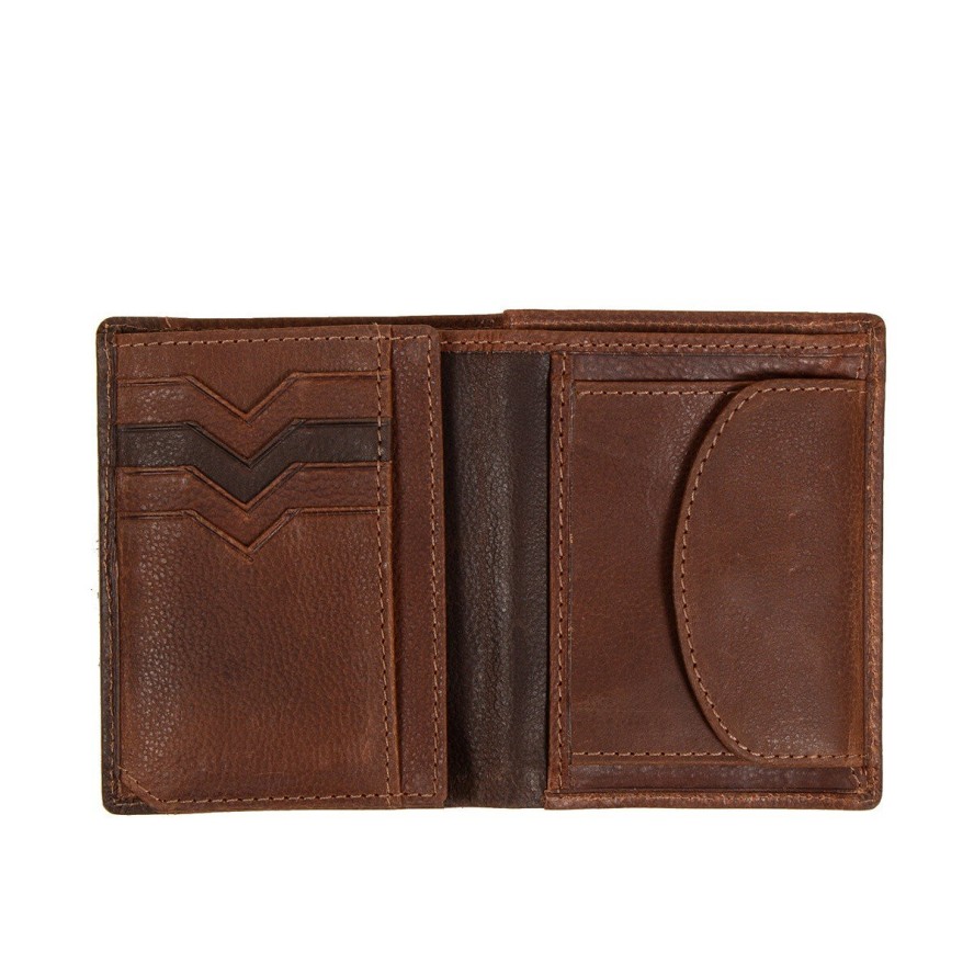 MUSTANG LA SPEZIA WALLET MĘSKI SKÓRZANY PORTFEL PREMIUM POJEMNY NA KARTY SKÓRA COGNAC 06.100831