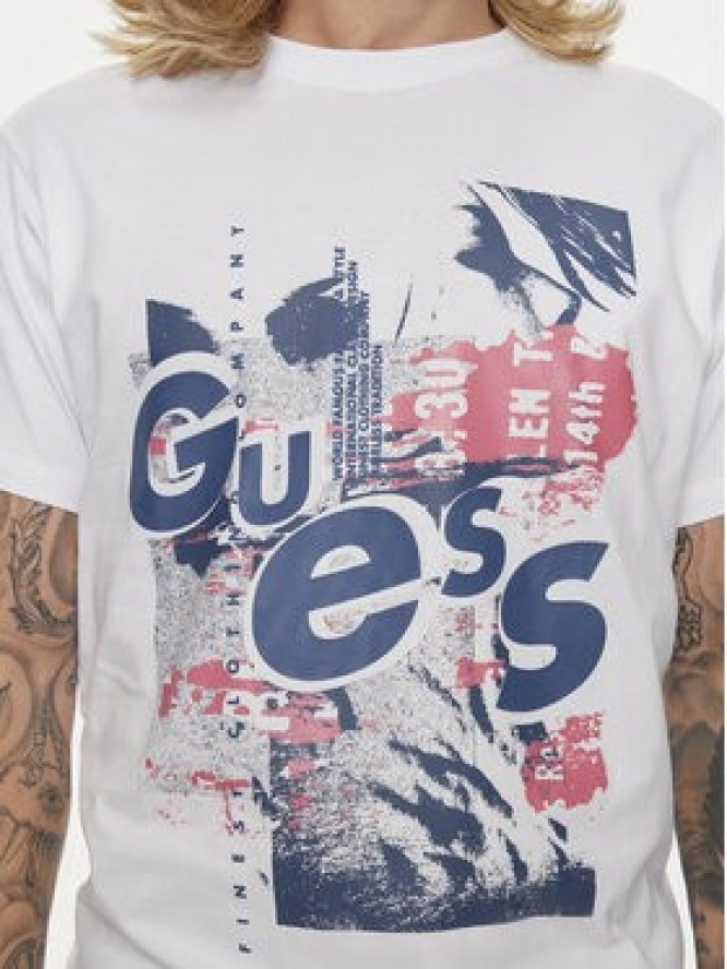 Guess T-Shirt M4YI02 I3Z14 Biały Regular Fit