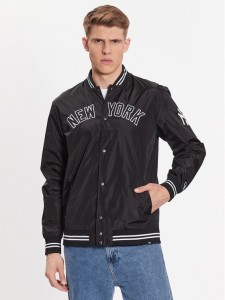 47 Brand Kurtka bomber New York Yankees Wordmark 47 Drift Track Jacket Czarny Regular Fit