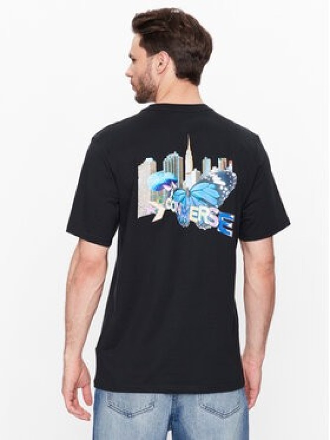 Converse T-Shirt City Butterfly 10024616-A02 Czarny Regular Fit