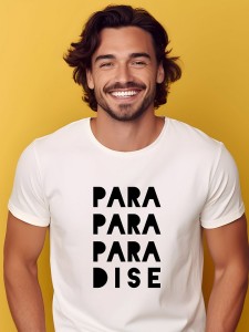 WOOOP Koszulka "Para Para Para Dise" w kolorze białym rozmiar: L