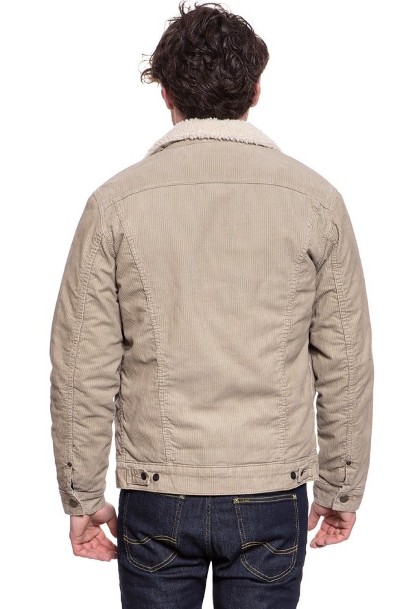 KURTKA ZIMOWA LEE SHERPA JACKET BEIGE L87AQM97