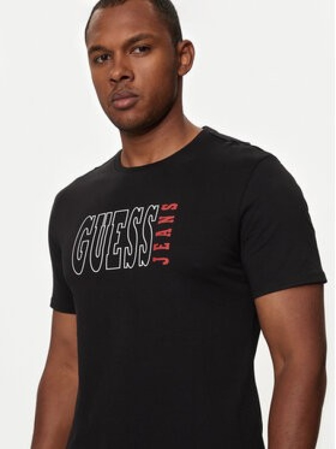 Guess Jeans T-Shirt M4YI56 K8HM0 Czarny Slim Fit