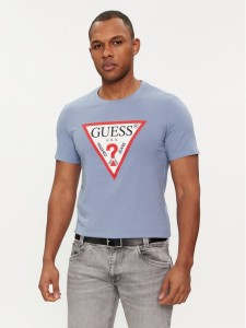 Guess T-Shirt Logo M2YI71 I3Z14 Niebieski Slim Fit