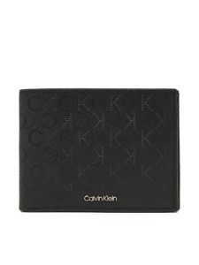 Calvin Klein Duży Portfel Męski Trifold 10Cc W/Coin K50K512684 Czarny