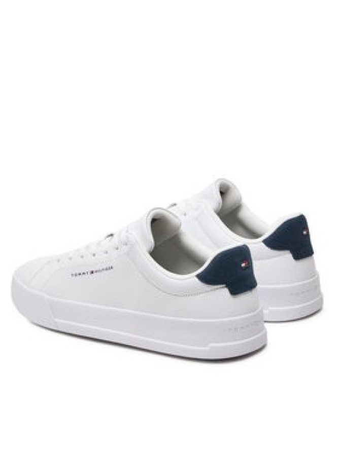 Tommy Hilfiger Sneakersy Th Court Leather Grain Ess FM0FM05297 Biały