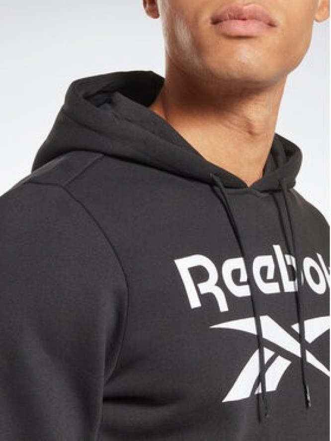 Reebok Bluza Identity Stacked Logo H54802 Czarny Regular Fit