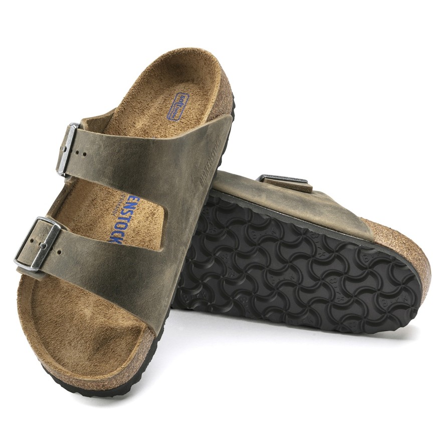 Klapki męskie BIRKENSTOCK ARIZONA FL WB FADED KHAKI