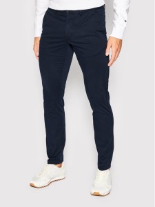 Tommy Hilfiger Chinosy Bleecker MW0MW26839 Granatowy Slim Fit