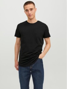 Jack&Jones T-Shirt Jjenoa 12113648 Czarny Long Line Fit