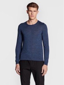 Boss Sweter Leno-P 50468239 Granatowy Slim Fit