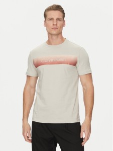 Calvin Klein T-Shirt Linear Ombre K10K114163 Szary Regular Fit