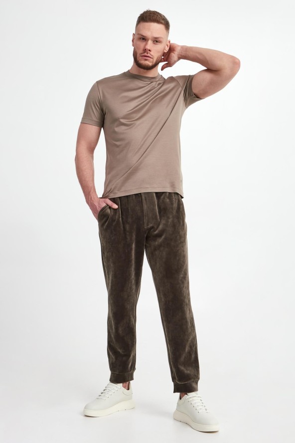 Spodnie dresowe męskie welurowe EMPORIO ARMANI