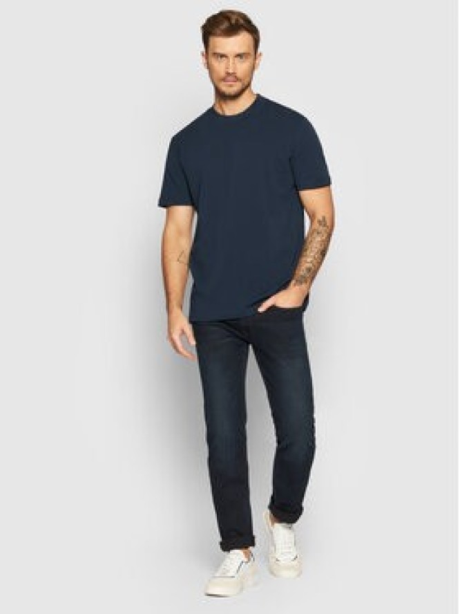 Selected Homme T-Shirt Colman 16077385 Granatowy Relaxed Fit