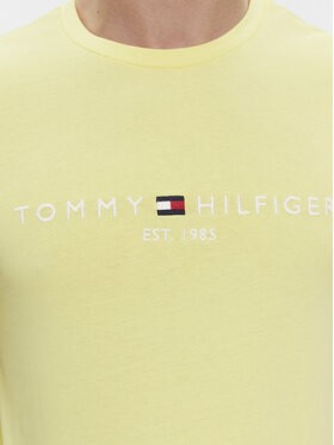 Tommy Hilfiger T-Shirt Tommy Logo Tee MW0MW11797 Żółty Regular Fit