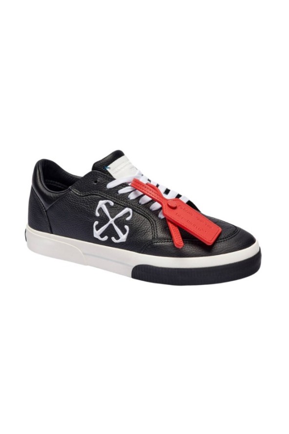 OFF-WHITE Czarne sneakersy New Low Vulcanized Leather