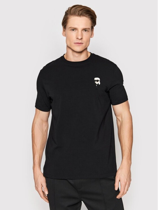 KARL LAGERFELD T-Shirt Crew Neck 755027 500221 Czarny Regular Fit