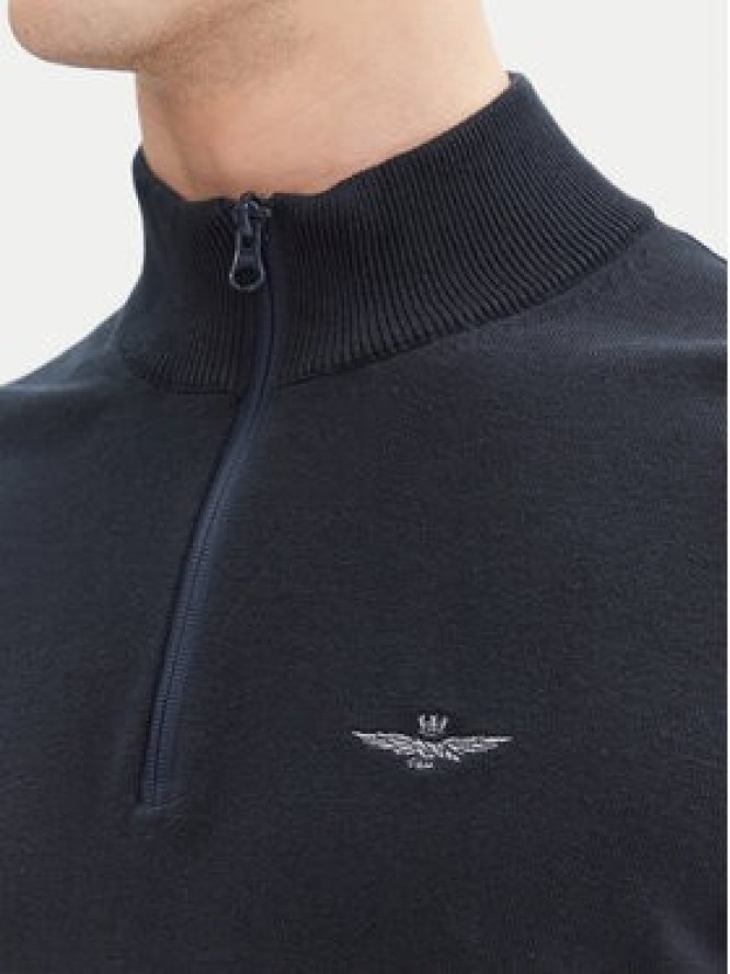 Aeronautica Militare Sweter 251MA1489L506 Granatowy Regular Fit