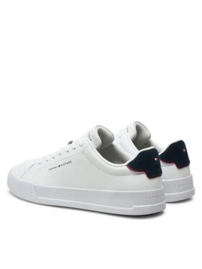 Tommy Hilfiger Sneakersy Th Court Lth Detail Ess FM0FM05367 Biały