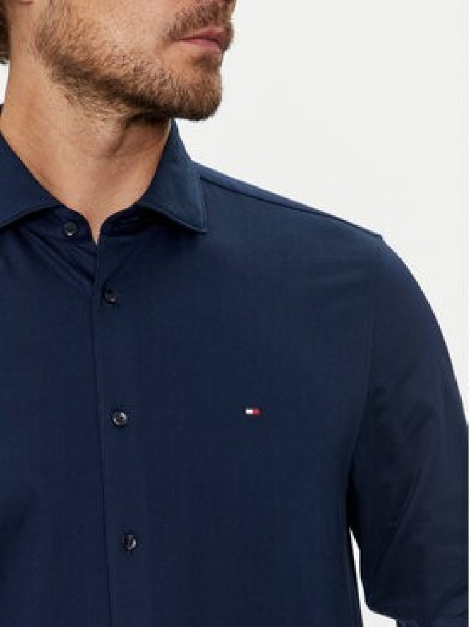 Tommy Hilfiger Koszula MW0MW35805 Granatowy Slim Fit