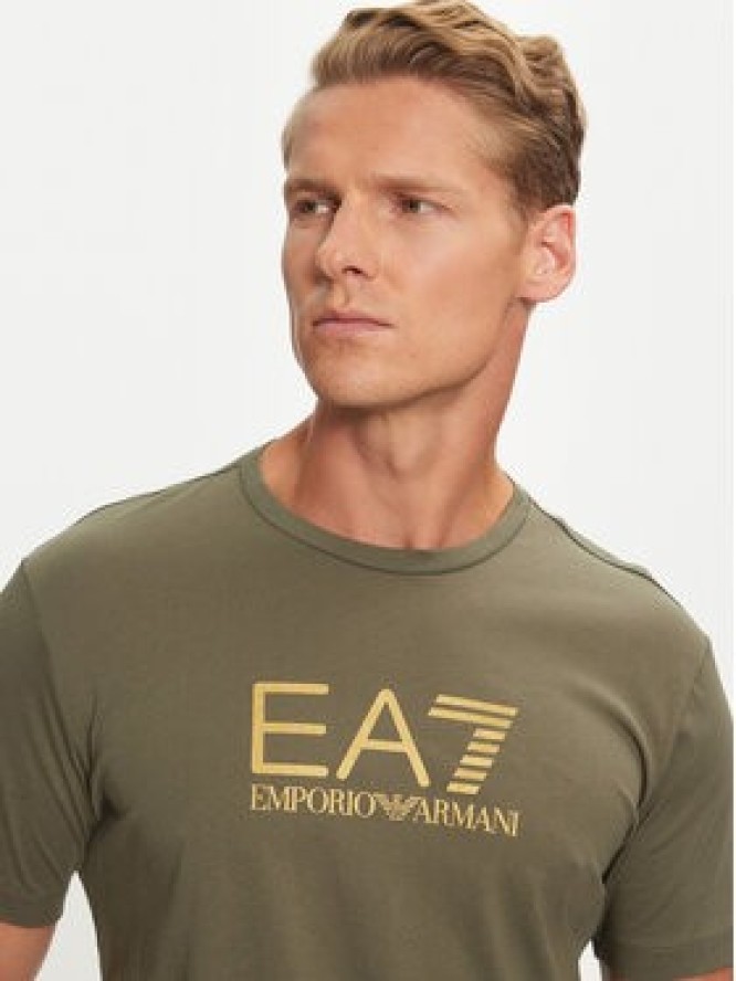 EA7 Emporio Armani T-Shirt 3DPT08 PJM9Z 1846 Zielony Regular Fit