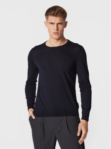 Boss Sweter Leno-P 50468239 Granatowy Slim Fit