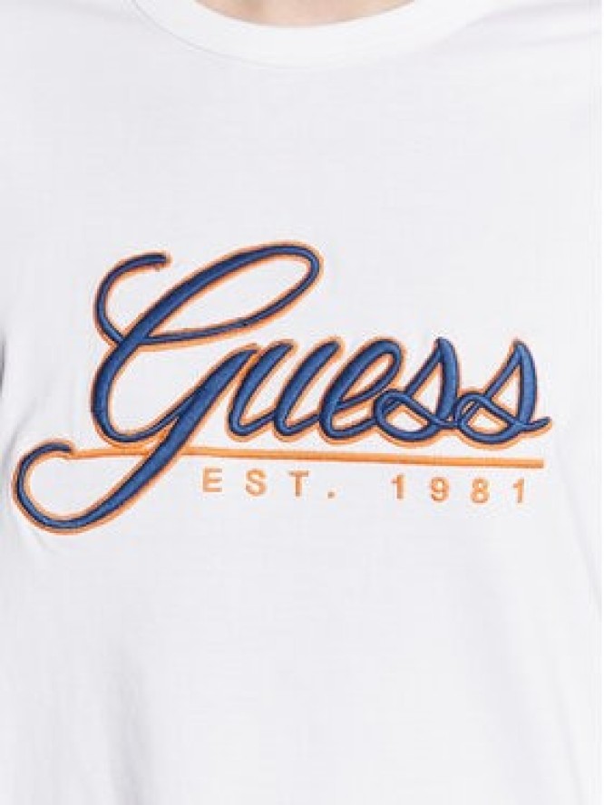 Guess T-Shirt 3D Embro M3GI25 K8FQ4 Biały Regular Fit