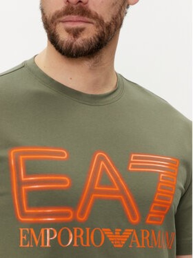 EA7 Emporio Armani T-Shirt 3DPT37 PJMUZ 1846 Zielony Regular Fit