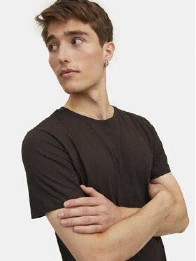 Jack&Jones T-Shirt Jjenoa 12113648 Brązowy Long Line Fit