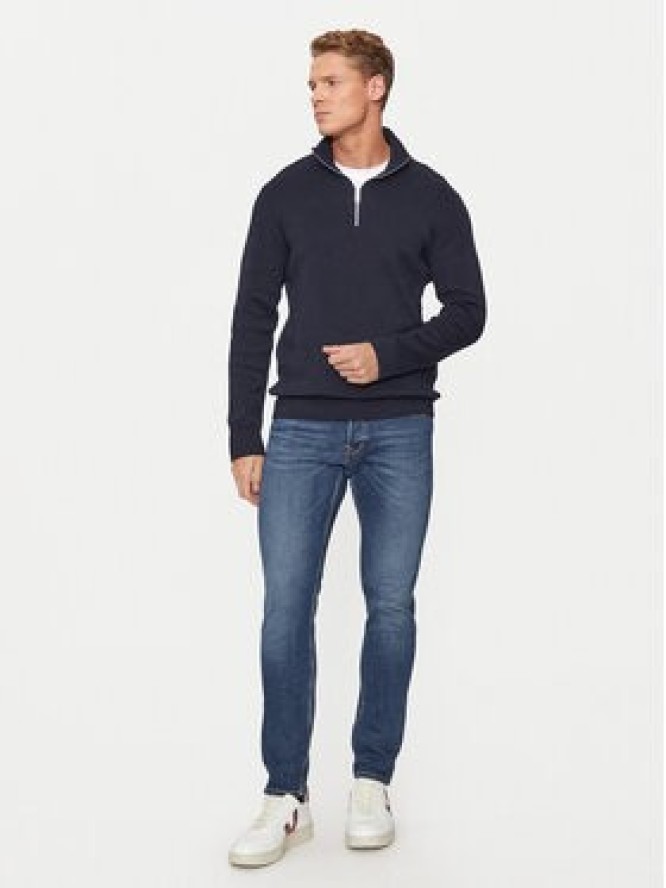 Jack&Jones Sweter Milano 12259664 Granatowy Relaxed Fit