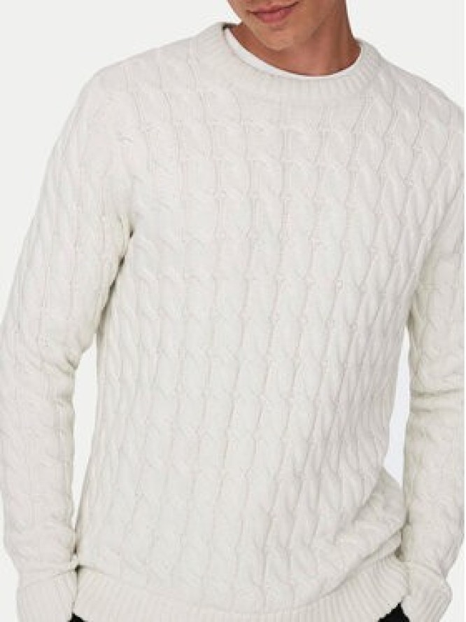 Only & Sons Sweter 22026504 Écru Regular Fit