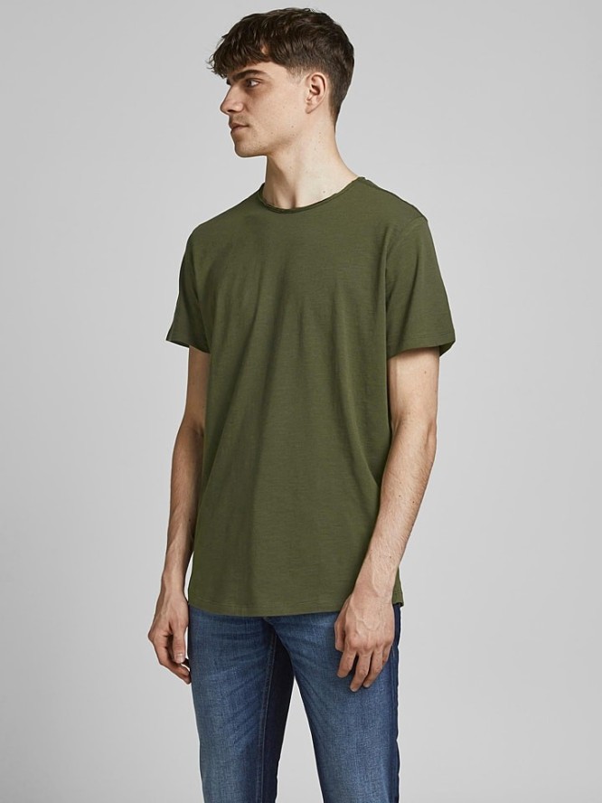 Jack & Jones Koszulka "Basher" w kolorze khaki rozmiar: S