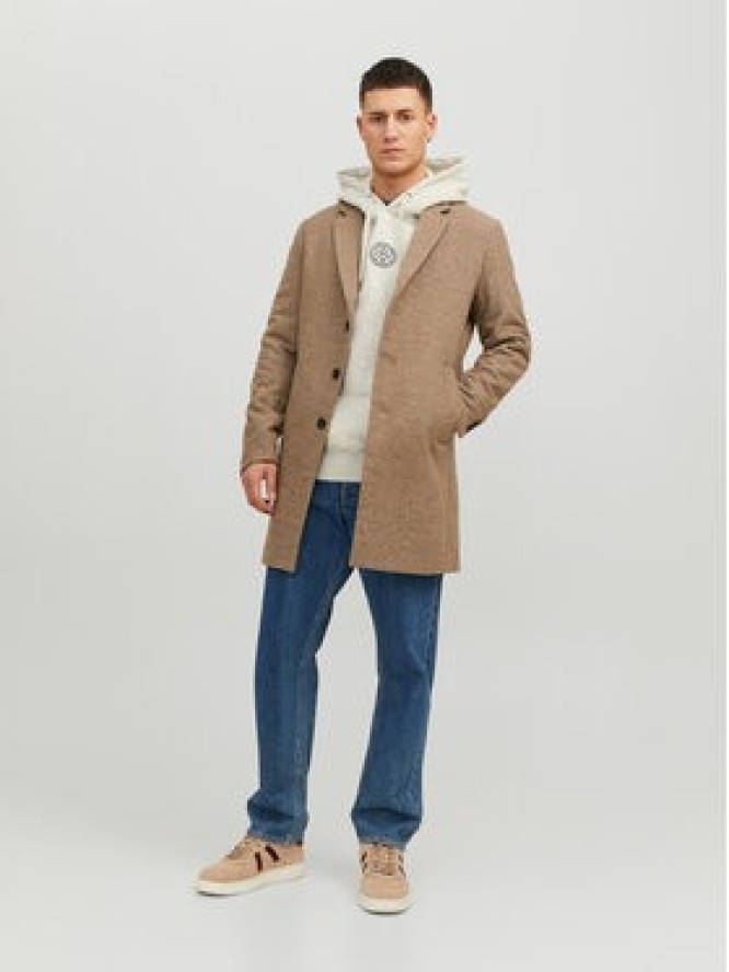 Jack&Jones Płaszcz wełniany 12239008 Beżowy Regular Fit