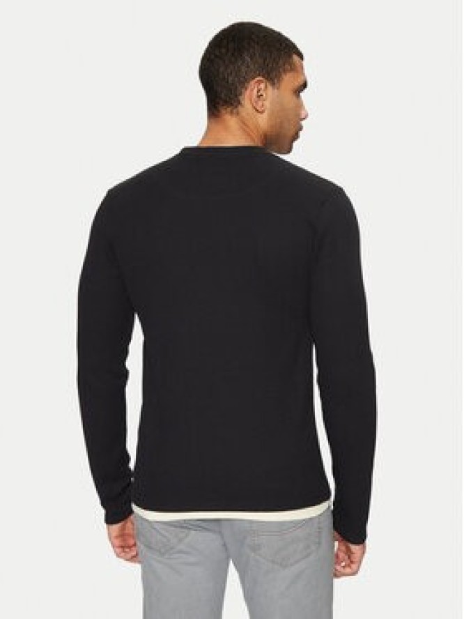 INDICODE Longsleeve Sigfinn 45-673 Czarny Regular Fit